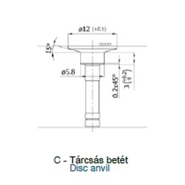 Borletti - Menetmikrométerek speciális és páros betétei - "D" - Hengeres betét