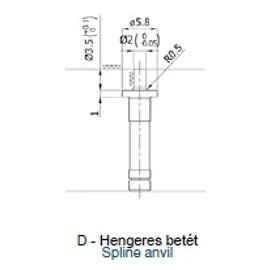 Borletti - Menetmikrométerek speciális és páros betétei - "E" Kúpos betét