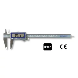 Borletti digitális tolómérő 0-150 mm, 0,01 mm osztással, pontosság, 0,03 mm, 11 mm-es LCD kijelző