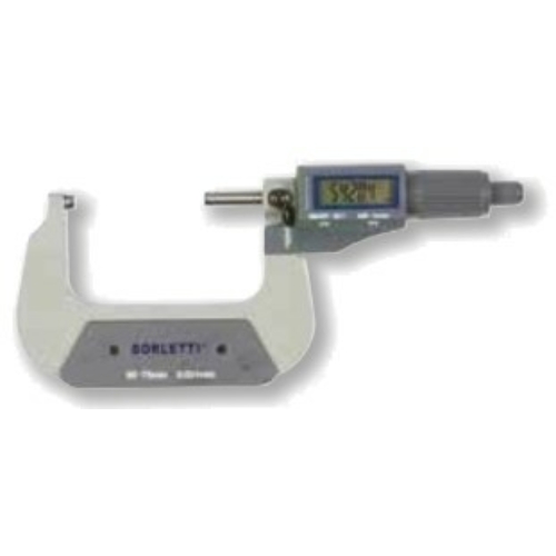 Borletti - Digitális, ezred pontosságú külső mikrométerek 50-75 mm, adatkimenettel.
