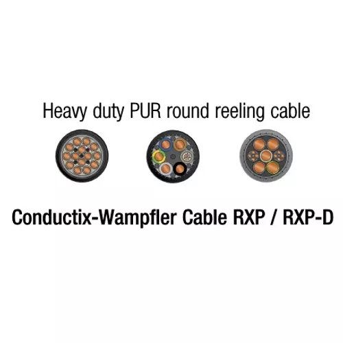 Conductix Wampfler - RXP nehéz-üzemi kábeldob kábel - PUR köpenyű elektromos tömlővezeték
